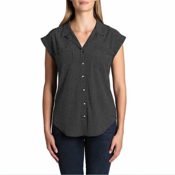 JACHS Girlfriend Tops Jachs Girlfriend Ladies Short Sleeve Blouse